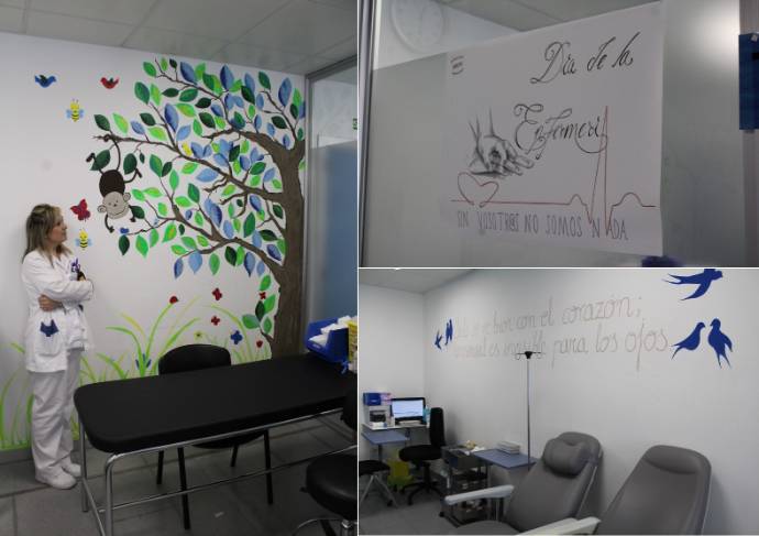 2018 06 22 Mercedes Medina Leal en la sala de extracciones del HUIE, que ha personalizado