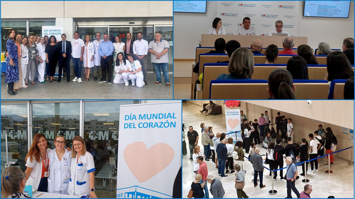 Mesa de valoración de riesgo cardiovascular, taller de RCP y conferencias divulgativas en el HUIE con motivo de la celebración del Día Mundial del Corazón