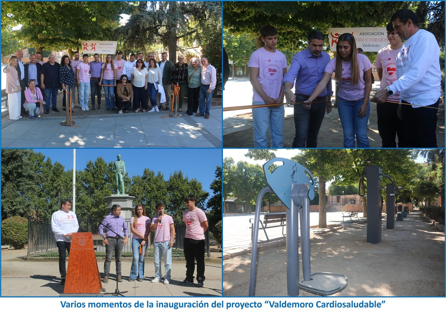 Varios momentos de la inauguración del proyecto “Valdemoro Cardiosaludable”